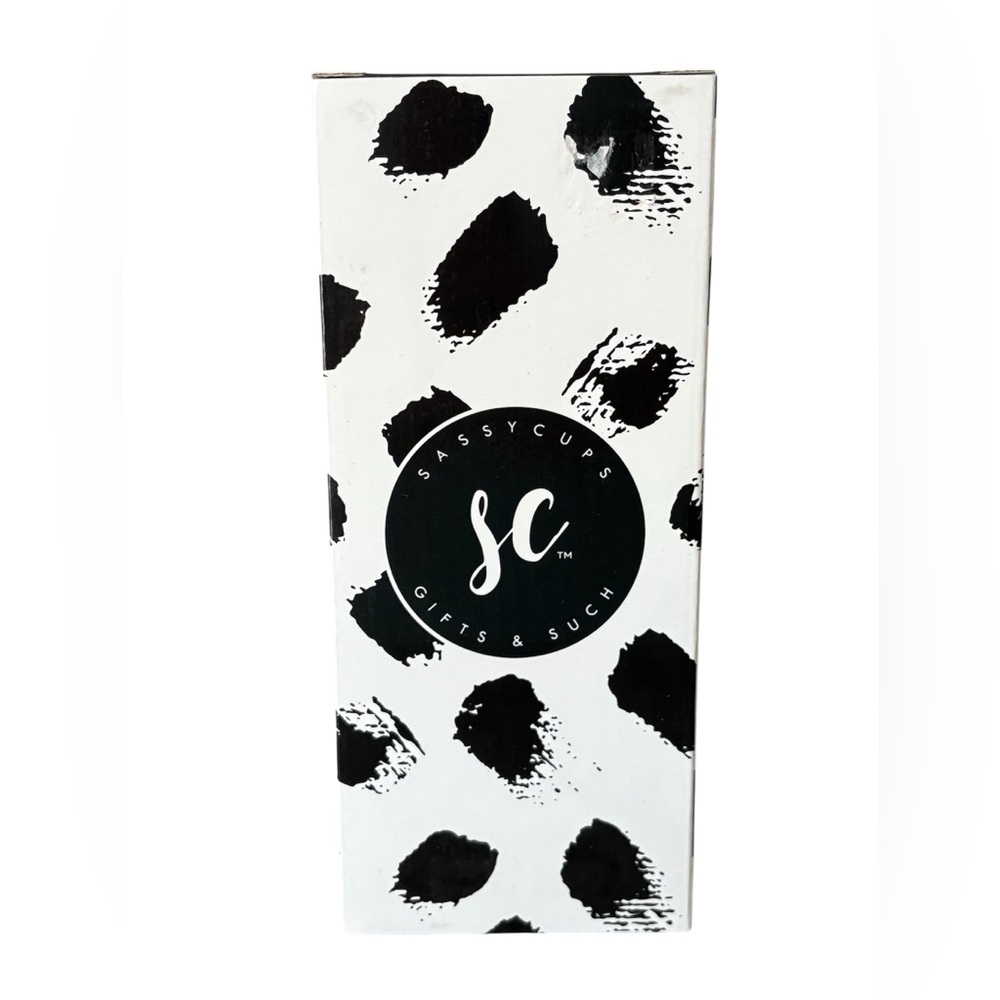 New in box- SassyCups “Fur Mama” Insulated Stainless Steel Tumbler W/Lid & Straw - Picture 2 of 6